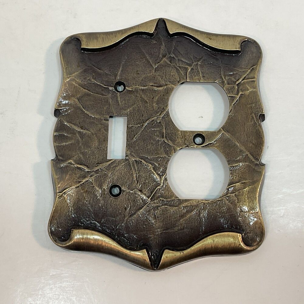 Amerock Outlet Light Switch Cover Carriage House Metal No Screws 1970s